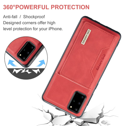 For Samsung Galaxy S20+ DG.MING M2 Series 3-Fold Multi Card Bag Back Cover Shockproof Case with Wallet & Holder Function(Red) - Galaxy Phone Cases by DG.MING | Online Shopping UK | buy2fix