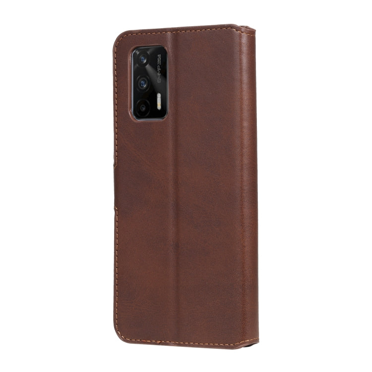 Classic Calf Texture PU + TPU Horizontal Flip Leather Case with Holder & Card Slots & Wallet For OPPO Realme GT 5G(Brown) - Realme Cases by buy2fix | Online Shopping UK | buy2fix