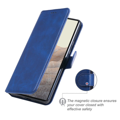 Classic Calf Texture PU + TPU Horizontal Flip Leather Case with Holder & Card Slots & Wallet For Google Pixel 6(Blue) - Google Cases by buy2fix | Online Shopping UK | buy2fix