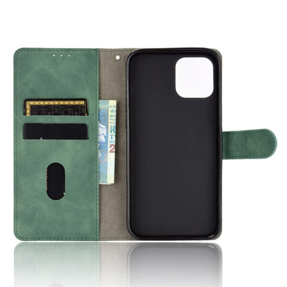 For iPhone 13 Solid Color Skin Feel Magnetic Buckle Horizontal Flip Calf Texture PU Leather Case with Holder & Card Slots & Wallet(Green) - iPhone 13 Cases by buy2fix | Online Shopping UK | buy2fix