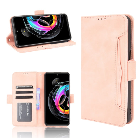 For Motorola Moto Edge 20 Lite Skin Feel Calf Pattern Horizontal Flip Leather Case with Holder & Card Slots & Photo Frame(Pink) - Motorola Cases by buy2fix | Online Shopping UK | buy2fix