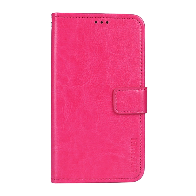 idewei Crazy Horse Texture Horizontal Flip Leather Case with Holder & Card Slots & Wallet For OPPO Realme GT Master(Rose Red) - Realme Cases by idewei | Online Shopping UK | buy2fix