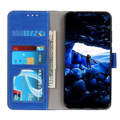 For Xiaomi Redmi 10 / Redmi Note 11 4G Magnetic Crocodile Texture Horizontal Flip Leather Case with Holder & Card Slots & Wallet(Blue) - Xiaomi Cases by buy2fix | Online Shopping UK | buy2fix