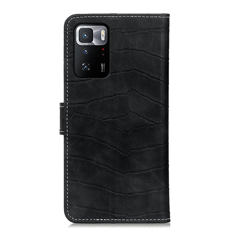 For Xiaomi Poco X3 GT Magnetic Crocodile Texture Horizontal Flip Leather Case with Holder & Card Slots & Wallet(Black) - Xiaomi Cases by buy2fix | Online Shopping UK | buy2fix