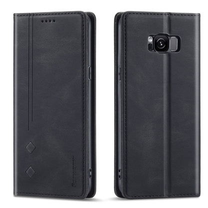 For Samsung Galaxy S8 Forwenw F2 Series Magnetic Horizontal Flip Leather Case with Holder & Card Slots & Wallet(Black) - Galaxy Phone Cases by Forwenw | Online Shopping UK | buy2fix