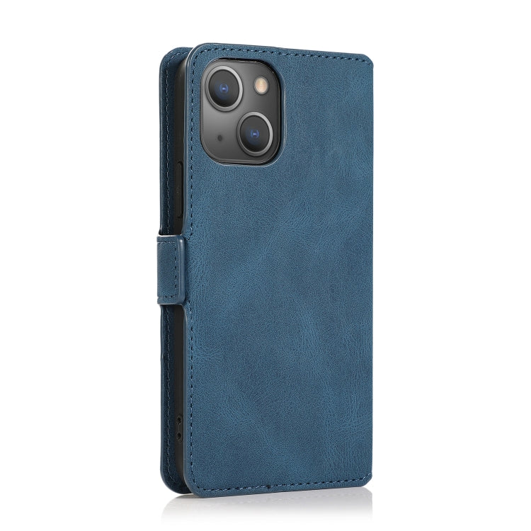 For iPhone 13 Pro Retro Magnetic Closing Clasp Horizontal Flip Leather Case with Holder & Card Slots & Photo Frame & Wallet (Navy Blue) - iPhone 13 Pro Cases by buy2fix | Online Shopping UK | buy2fix