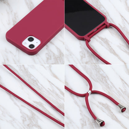 For iPhone 13 Pro Candy Colors TPU Protective Case with Lanyard (Red) - iPhone 13 Pro Cases by buy2fix | Online Shopping UK | buy2fix