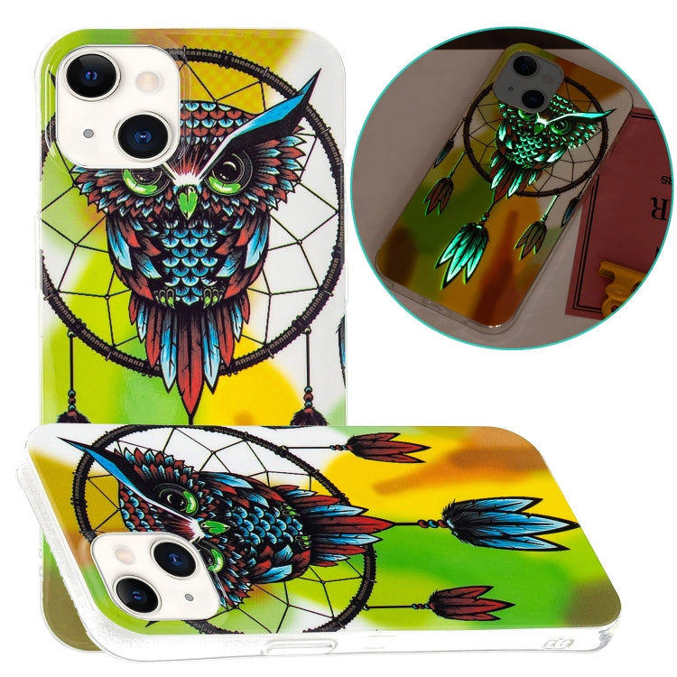 For iPhone 13 mini Luminous TPU Soft Protective Case (Owl) - iPhone 13 mini Cases by buy2fix | Online Shopping UK | buy2fix