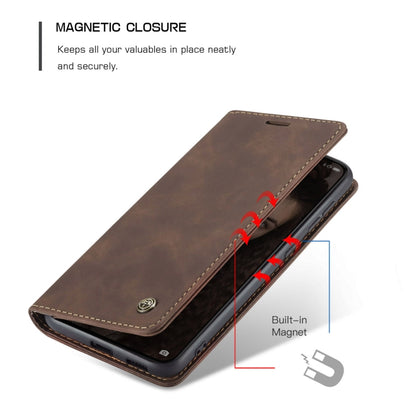 CaseMe 013 Multifunctional Horizontal Flip Leather Case with Holder & Card Slot & Wallet For Huawei P50(Coffee) - Huawei Cases by CaseMe | Online Shopping UK | buy2fix