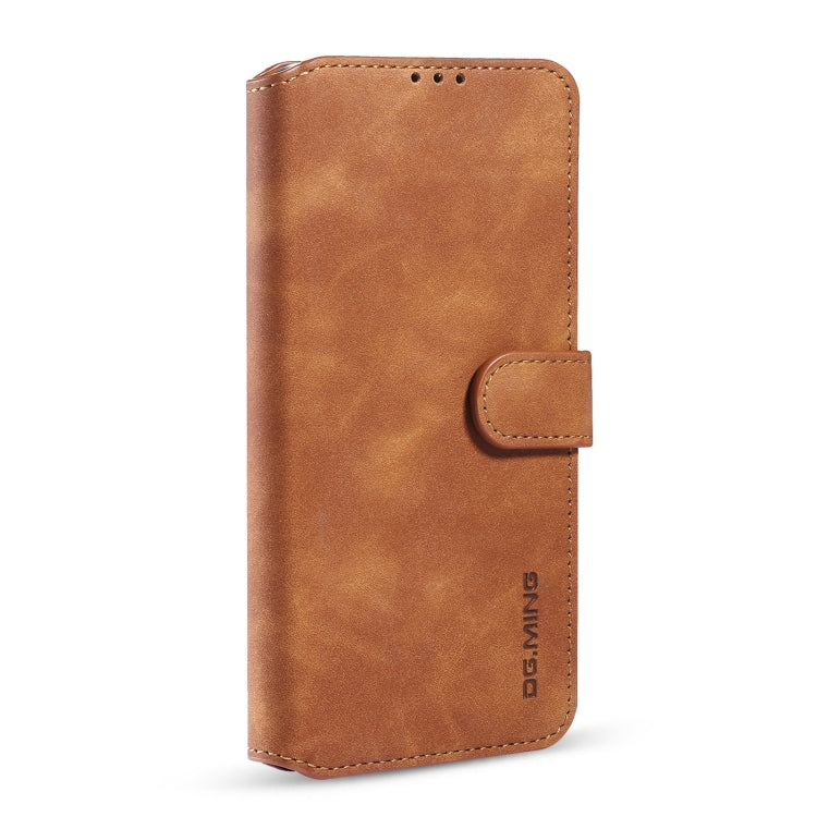 For iPhone 13 DG.MING Retro Oil Side Horizontal Flip Leather Case with Holder & Card Slots & Wallet(Brown) - iPhone 13 Cases by DG.MING | Online Shopping UK | buy2fix