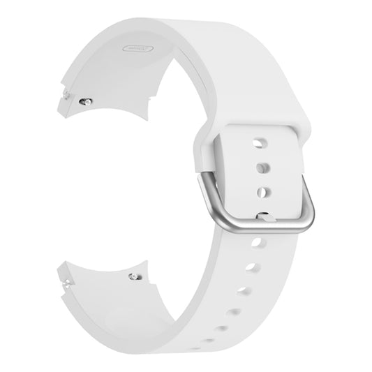 For Samsung Galaxy Watch4 Classic 46mm Universal Silicone Colorful Buckle Watch Band(White) - Watch Bands by buy2fix | Online Shopping UK | buy2fix