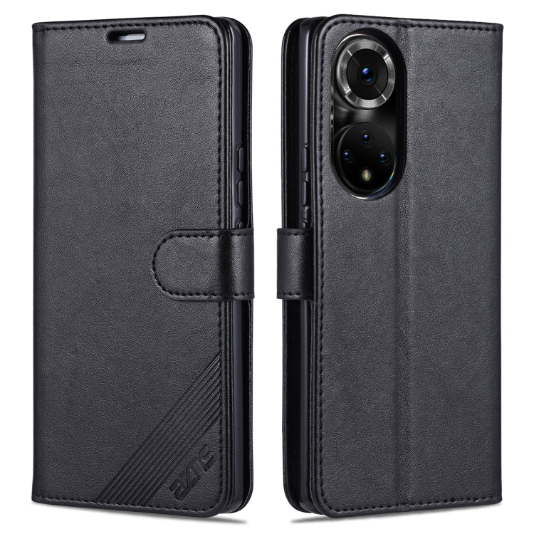 AZNS Sheepskin Texture Horizontal Flip Leather Case with Holder & Card Slots & Wallet For Honor 50(Black) - Honor Cases by AZNS | Online Shopping UK | buy2fix