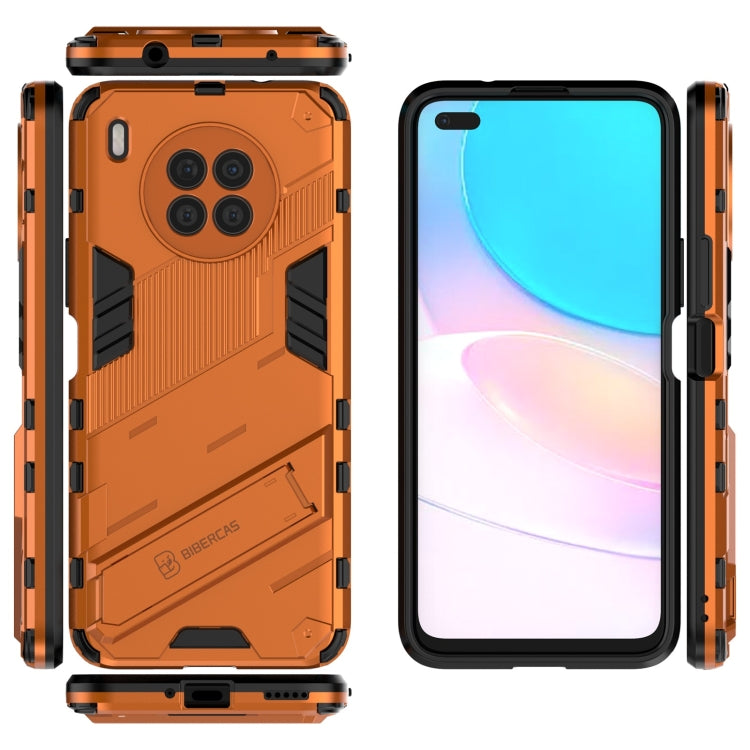 For Huawei nova 8i Foreign Version Punk Armor 2 in 1 PC + TPU Shockproof Case with Invisible Holder(Orange) - Huawei Cases by buy2fix | Online Shopping UK | buy2fix