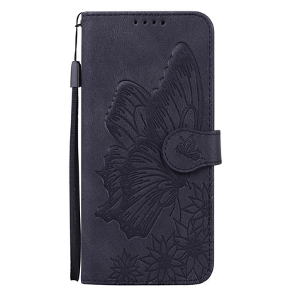 For iPhone 13 Retro Skin Feel Butterflies Embossing Horizontal Flip Leather Case with Holder & Card Slots & Wallet(Black) - iPhone 13 Cases by buy2fix | Online Shopping UK | buy2fix