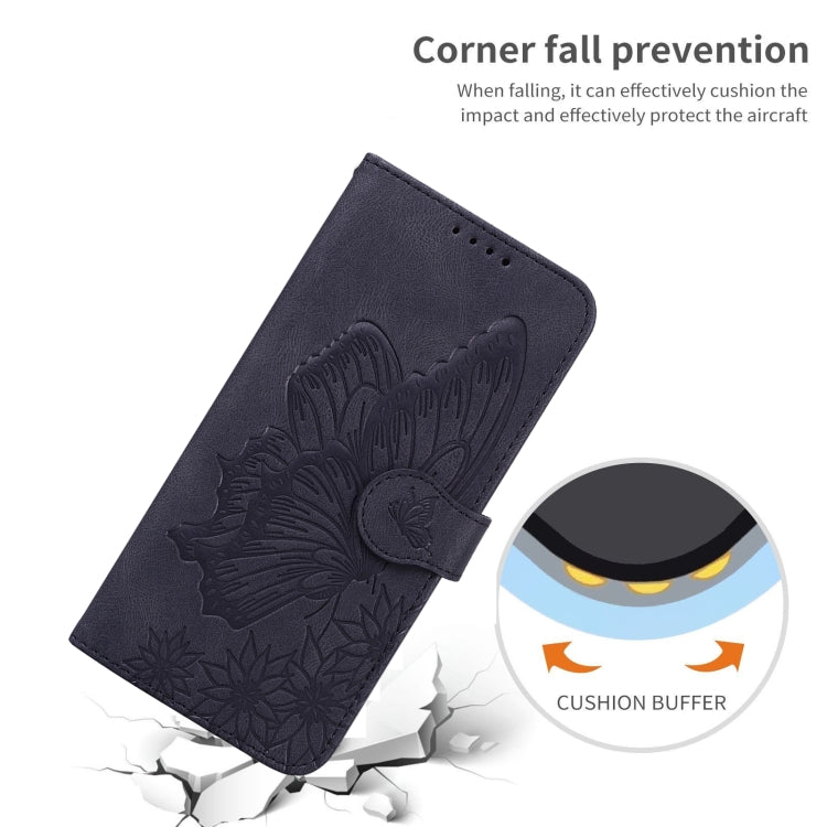 For iPhone 13 Retro Skin Feel Butterflies Embossing Horizontal Flip Leather Case with Holder & Card Slots & Wallet(Black) - iPhone 13 Cases by buy2fix | Online Shopping UK | buy2fix