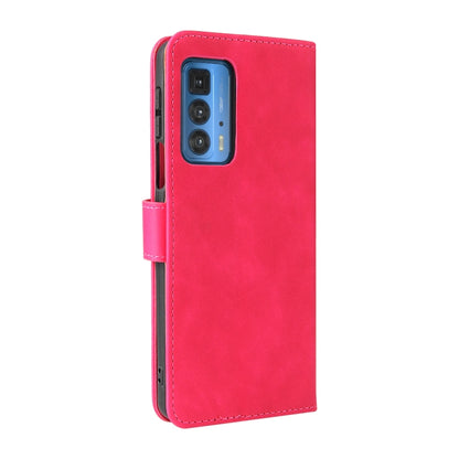 Solid Color Skin Feel Magnetic Buckle Horizontal Flip Calf Texture PU Leather Case with Holder & Card Slots & Wallet For Motorola Moto Edge 20 Pro(Rose Red) - Motorola Cases by buy2fix | Online Shopping UK | buy2fix