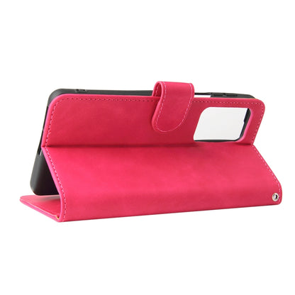 Solid Color Skin Feel Magnetic Buckle Horizontal Flip Calf Texture PU Leather Case with Holder & Card Slots & Wallet For Motorola Moto Edge 20 Pro(Rose Red) - Motorola Cases by buy2fix | Online Shopping UK | buy2fix