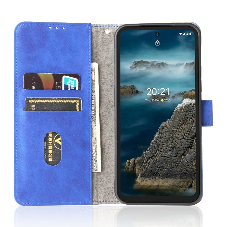 Solid Color Skin Feel Magnetic Buckle Horizontal Flip Calf Texture PU Leather Case with Holder & Card Slots & Wallet For Nokia XR20(Blue) - Nokia Cases by buy2fix | Online Shopping UK | buy2fix