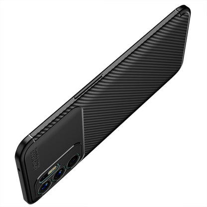 For OPPO Reno6 4G (Indonesia) Carbon Fiber Texture Shockproof TPU Case(Black) - OPPO Cases by buy2fix | Online Shopping UK | buy2fix