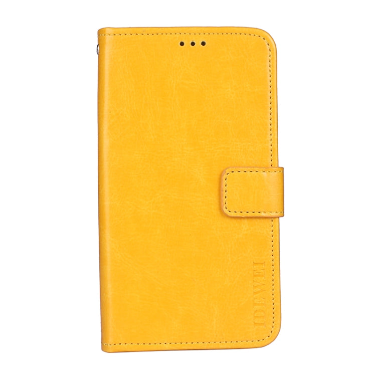 For Motorola Edge 20 Lite idewei Crazy Horse Texture Horizontal Flip Leather Case with Holder & Card Slots & Wallet(Yellow) - Motorola Cases by idewei | Online Shopping UK | buy2fix