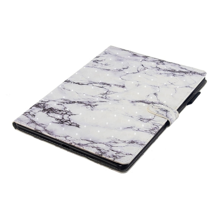 For iPad 10.2 3D Embossing Pattern Horizontal Flip Leather Case with Holder & Card Slots & Wallet(White Marble) - iPad 10.2 Cases by buy2fix | Online Shopping UK | buy2fix