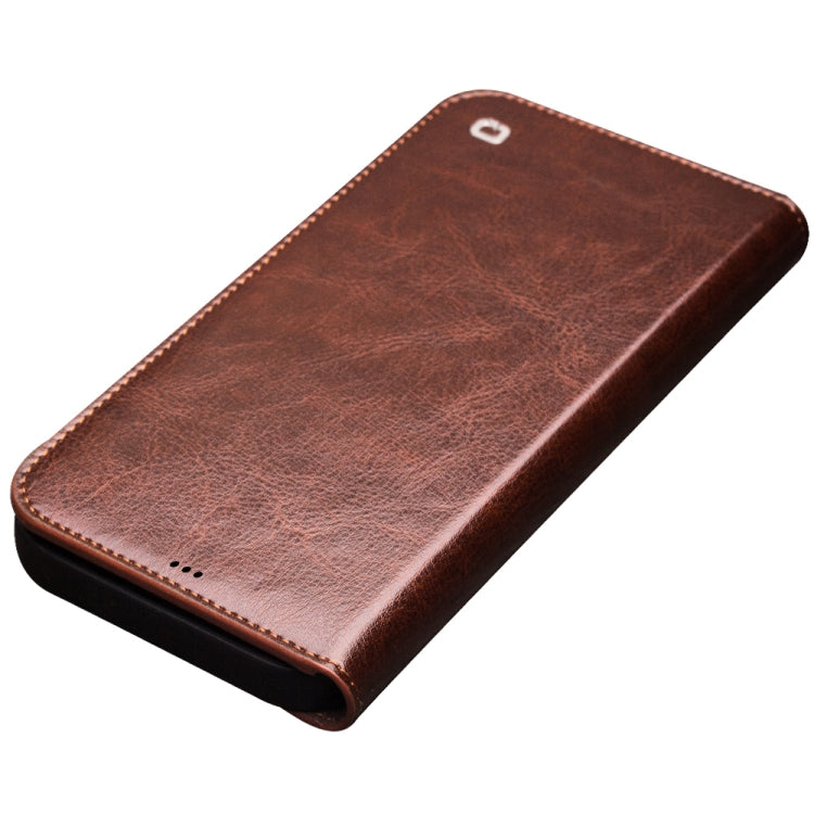 For iPhone 13 mini QIALINO Horizontal Flip Leather Case with Holder & Card Slots & Wallet (Brown) - iPhone 13 mini Cases by QIALINO | Online Shopping UK | buy2fix