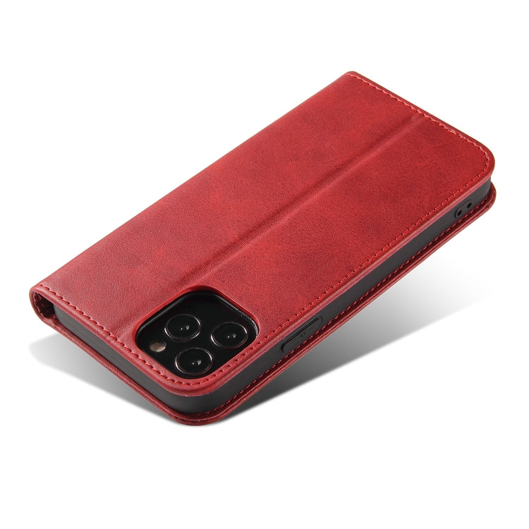 For iPhone 13 Pro Max Calf Texture Magnetic Horizontal Flip Leather Case with Holder & Card Slots & Wallet (Red) - iPhone 13 Pro Max Cases by buy2fix | Online Shopping UK | buy2fix