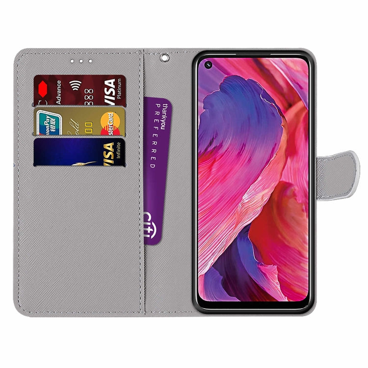 For OPPO A93 5G / A93s 5G / A54 5G / A74 5G Coloured Drawing Cross Texture Horizontal Flip PU Leather Case with Holder & Card Slots & Wallet & Lanyard(Fluorescent Water Texture) - OPPO Cases by buy2fix | Online Shopping UK | buy2fix