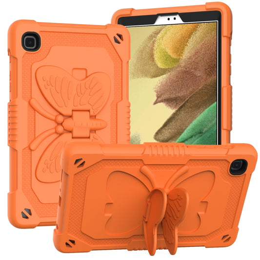 Pure Color PC + Silicone Anti-drop Protective Case with Butterfly Shape Holder & Pen Slot For Samsung Galaxy Tab A7 Lite 8.7 SM-T220 / SM-T225(Kumquat) - Tab A7 Lite T220 / T225 by buy2fix | Online Shopping UK | buy2fix