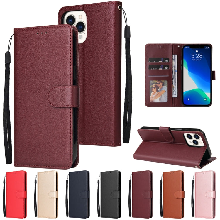 For iPhone 13 mini Multifunctional Horizontal Flip Leather Case, with Three Card Slot & Holder & Photo Frame & Lanyard (Tyrant Gold) - iPhone 13 mini Cases by buy2fix | Online Shopping UK | buy2fix