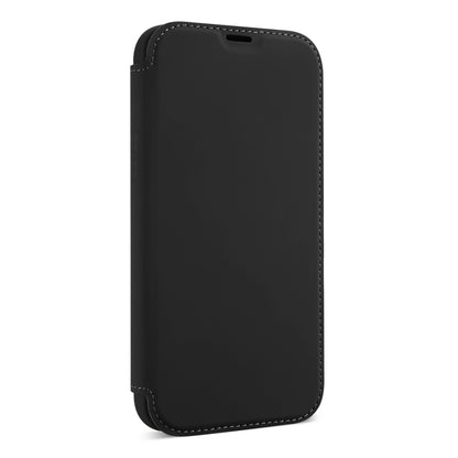 For iPhone 13 Pro Skin Feel Horizontal Flip PU Leather Case with Holder & Card Slot (Black) - iPhone 13 Pro Cases by buy2fix | Online Shopping UK | buy2fix