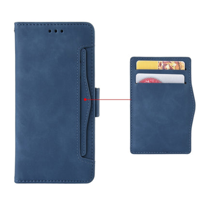 For Sony Xperia 10 III Skin Feel Calf Pattern Horizontal Flip Leather Case with Holder & Card Slots & Photo Frame(Blue) - Sony Cases by buy2fix | Online Shopping UK | buy2fix