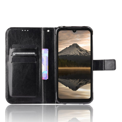 For Doogee S86 / S86 Pro Crazy Horse Texture Horizontal Flip Leather Case with Holder & Card Slots & Lanyard(Black) - More Brand by buy2fix | Online Shopping UK | buy2fix