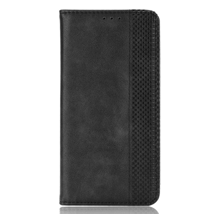 For Motorola Edge 2021 Magnetic Buckle Retro Pattern Horizontal Flip Leather Case with Holder & Card Slot & Wallet(Black) - Motorola Cases by buy2fix | Online Shopping UK | buy2fix