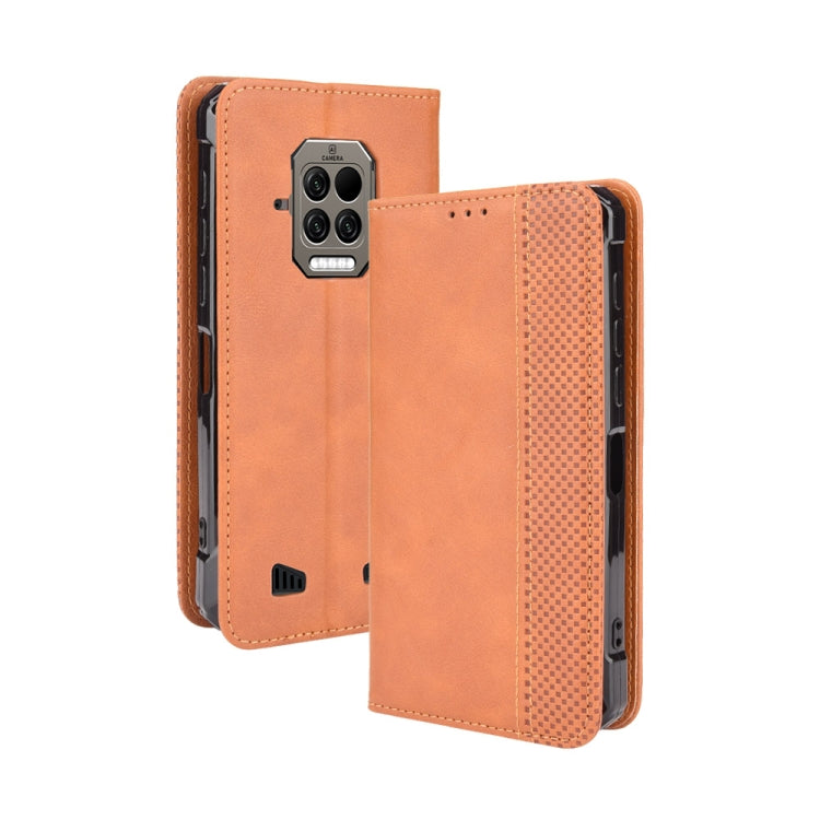 For Doogee S86 / S86 Pro Magnetic Buckle Retro Pattern Horizontal Flip Leather Case with Holder & Card Slot & Wallet(Brown) - More Brand by buy2fix | Online Shopping UK | buy2fix