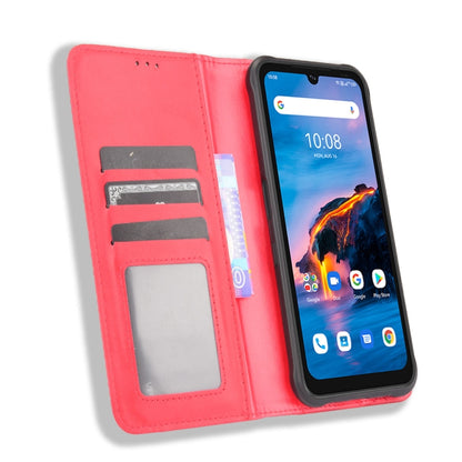 For UMIDIGI Bison Pro Magnetic Buckle Retro Pattern Horizontal Flip Leather Case with Holder & Card Slot & Wallet(Red) - More Brand by buy2fix | Online Shopping UK | buy2fix