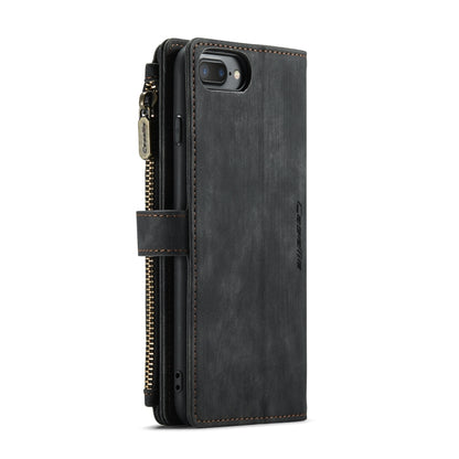 CaseMe-C30 PU + TPU Multifunctional Horizontal Flip Leather Case with Holder & Card Slot & Wallet & Zipper Pocket For iPhone 8 Plus & 7 Plus & 6 Plus(Black) - More iPhone Cases by CaseMe | Online Shopping UK | buy2fix