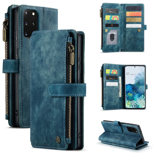 For Samsung Galaxy S20+ 5G CaseMe-C30 PU + TPU Multifunctional Horizontal Flip Leather Case with Holder & Card Slot & Wallet & Zipper Pocket(Blue) - Galaxy Phone Cases by CaseMe | Online Shopping UK | buy2fix