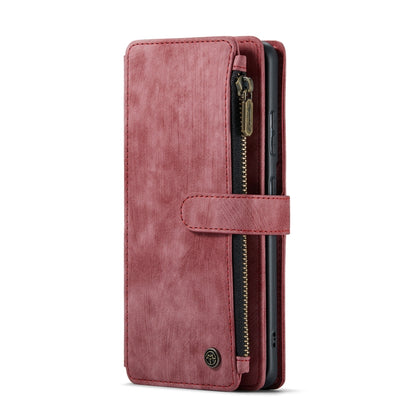 For Samsung Galaxy S21 Ultra 5G CaseMe-C30 PU + TPU Multifunctional Horizontal Flip Leather Case with Holder & Card Slot & Wallet & Zipper Pocket(Red) - Galaxy S21 Ultra 5G Cases by CaseMe | Online Shopping UK | buy2fix