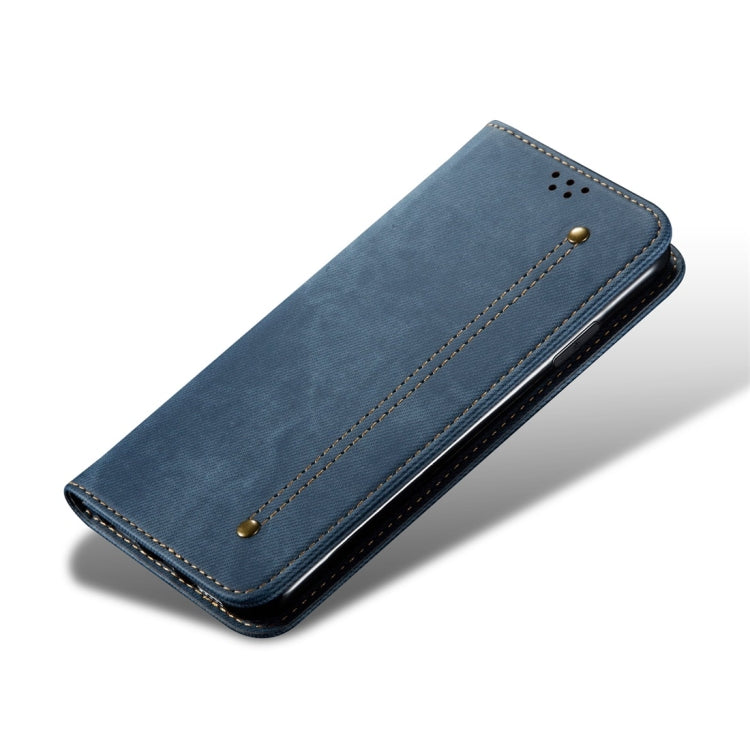 For Huawei Honor 20 Denim Texture Casual Style Horizontal Flip Leather Case with Holder & Card Slots & Wallet(Blue) - Honor Cases by buy2fix | Online Shopping UK | buy2fix