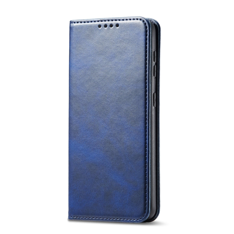 For LG Q7 Calf Texture Magnetic Horizontal Flip Leather Case with Holder & Card Slots & Wallet(Blue) - LG by buy2fix | Online Shopping UK | buy2fix