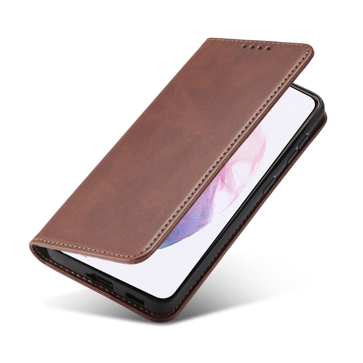 For LG Q7 Calf Texture Magnetic Horizontal Flip Leather Case with Holder & Card Slots & Wallet(Brown) - LG by buy2fix | Online Shopping UK | buy2fix