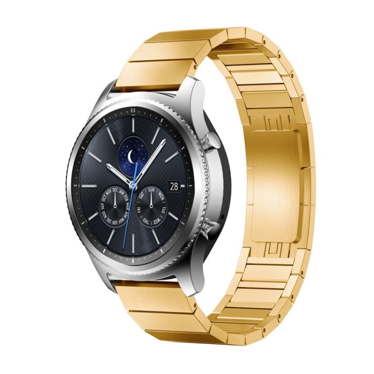 22mm For Huawei Watch 3, 3PRo, GT2, GT 2e, GT 2 Pro, GT Watch One-bead Steel Original Buckle Watch Band(Gold) - Watch Bands by buy2fix | Online Shopping UK | buy2fix