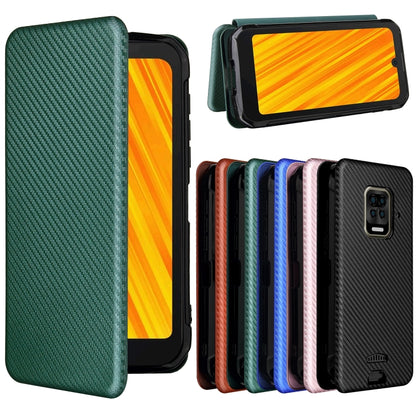 For Doogee S59 / S59 Pro Carbon Fiber Texture Horizontal Flip TPU + PC + PU Leather Case with Card Slot(Green) - More Brand by buy2fix | Online Shopping UK | buy2fix
