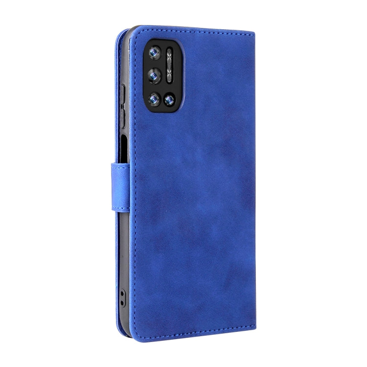 For Doogee N40 Pro Solid Color Skin Feel Magnetic Buckle Horizontal Flip PU Leather Case with Holder & Card Slots & Wallet(Blue) - More Brand by buy2fix | Online Shopping UK | buy2fix