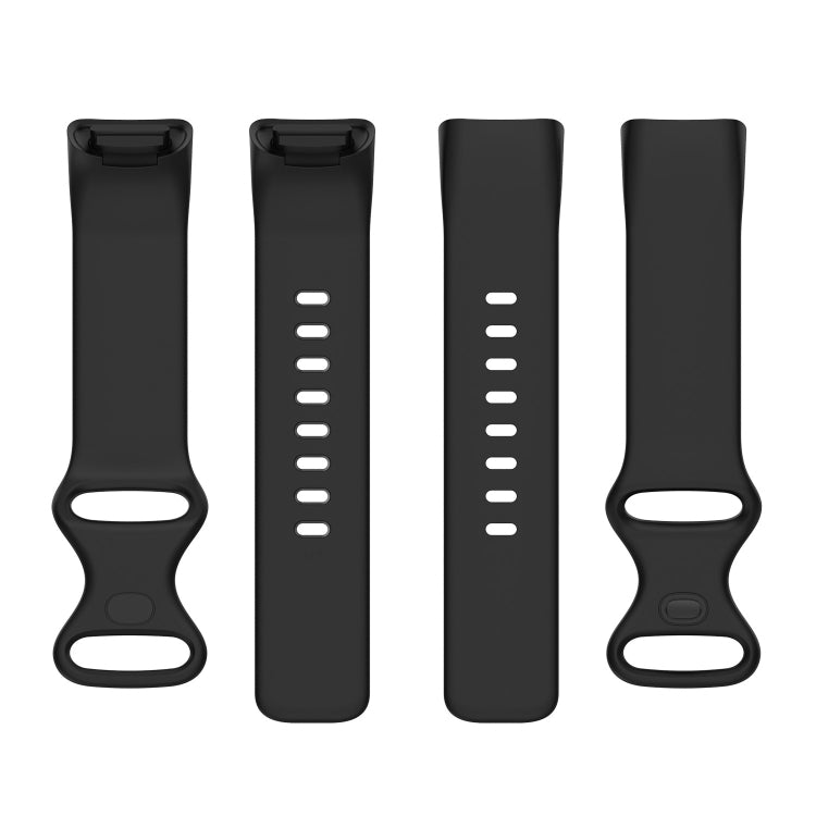 For Fitbit Charge 5 Silicone Watch Band, Size:L (Black) - Watch Bands by buy2fix | Online Shopping UK | buy2fix