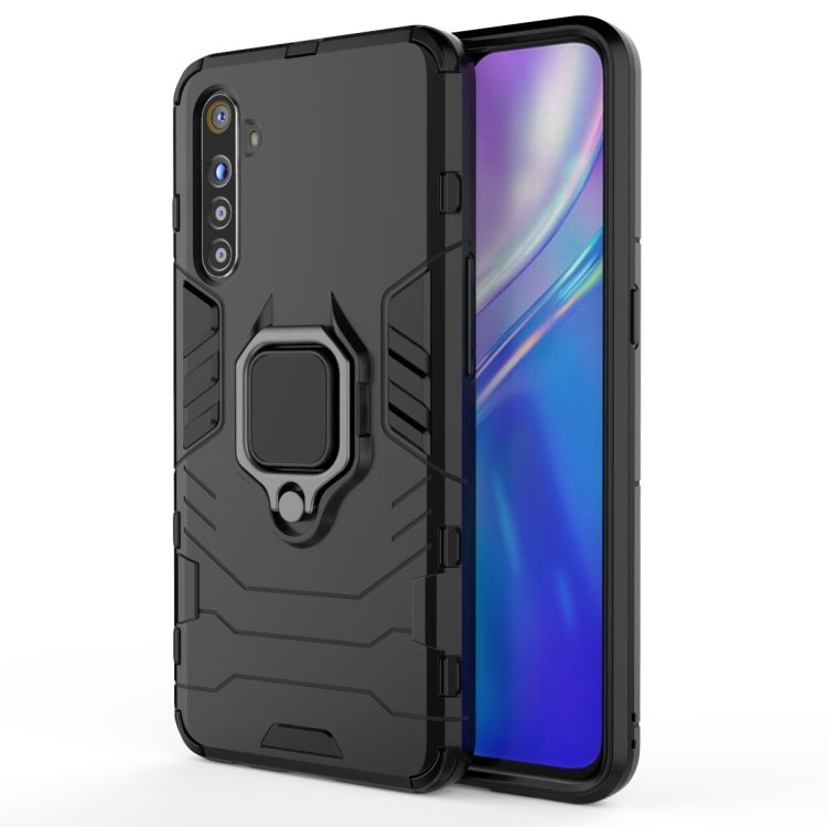 For OPPO Realme XT & K5 Shockproof PC + TPU Protective Case with Magnetic Ring Holder(Black) - Realme Cases by buy2fix | Online Shopping UK | buy2fix