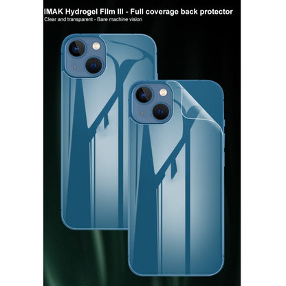 For iPhone 13 2pcs IMAK Curved Full Screen Hydrogel Film Back Protector - iPhone 13 Tempered Glass by imak | Online Shopping UK | buy2fix