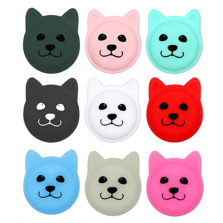 Serious Face Cute Cartoon Pet Collar Anti-lost Tracker Silicone Case For AirTag(Fluorescent Green) - Pet Series by Mutural | Online Shopping UK | buy2fix