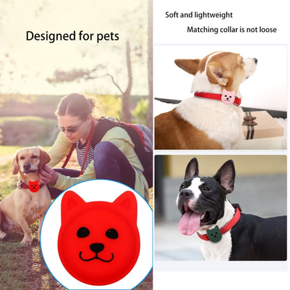 Naughty Smiley Cute Cartoon Pet Collar Anti-lost Tracker Silicone Case For AirTag(White) - Pet Series by Mutural | Online Shopping UK | buy2fix